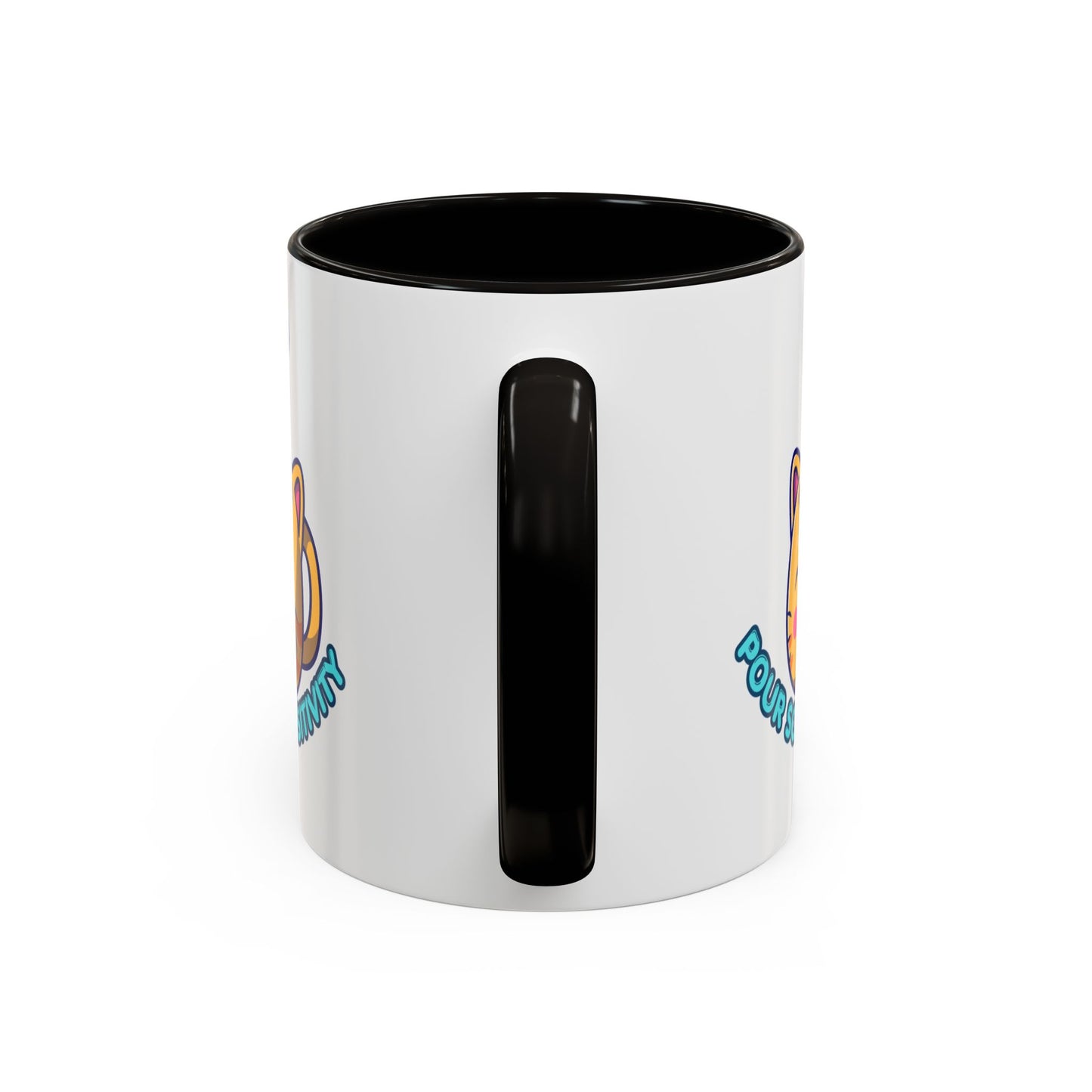 Cute Cat Coffee Mug – "Pour Some Positivity" Kawaii Ceramic Mug | Gift for Cat Lovers | 11oz